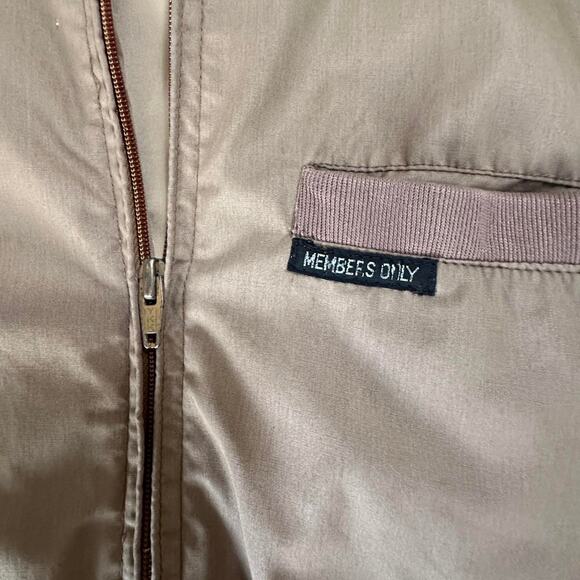 Vintage Members Only Bomber Jacket – Brown, Size 46 (Fits Small) 80s Menswear - Picture 4 of 8
